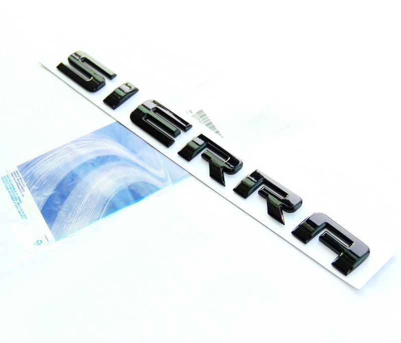 Yoaoo 1x OEM Black Sierra Nameplates Letter Emblem Badge Glossy Compatible with 2500Hd 3500Hd Sierra - Image 3